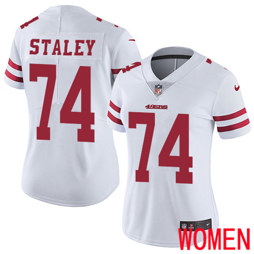 San Francisco 49ers Limited White Women Joe Staley Road NFL Jersey #74 Vapor Untouchable->youth nfl jersey->Youth Jersey
